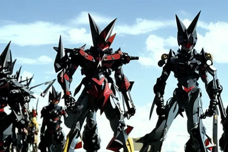 Image similar to gurren lagann in a still from the movie district 9 ( 2 0 0 9 ) directed, by neill blomkamp