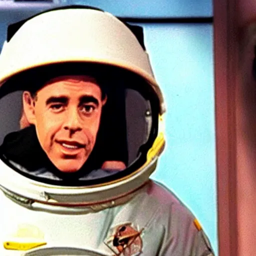 Prompt: episode of Seinfeld where Jerry wears astronaut suit