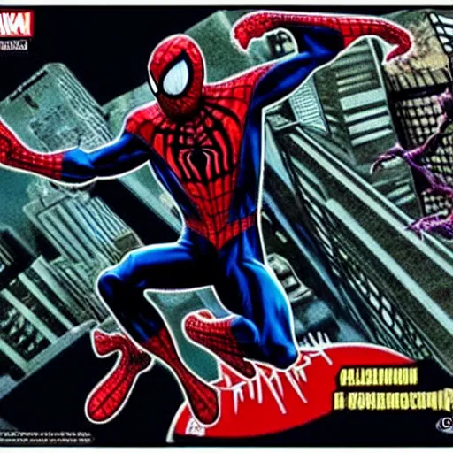 Prompt: symbiote spiderman, raimi suit!!!, todd mcfarlane