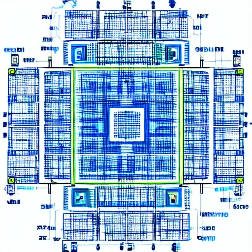 Prompt: Very detailed functional quantum computer blueprint