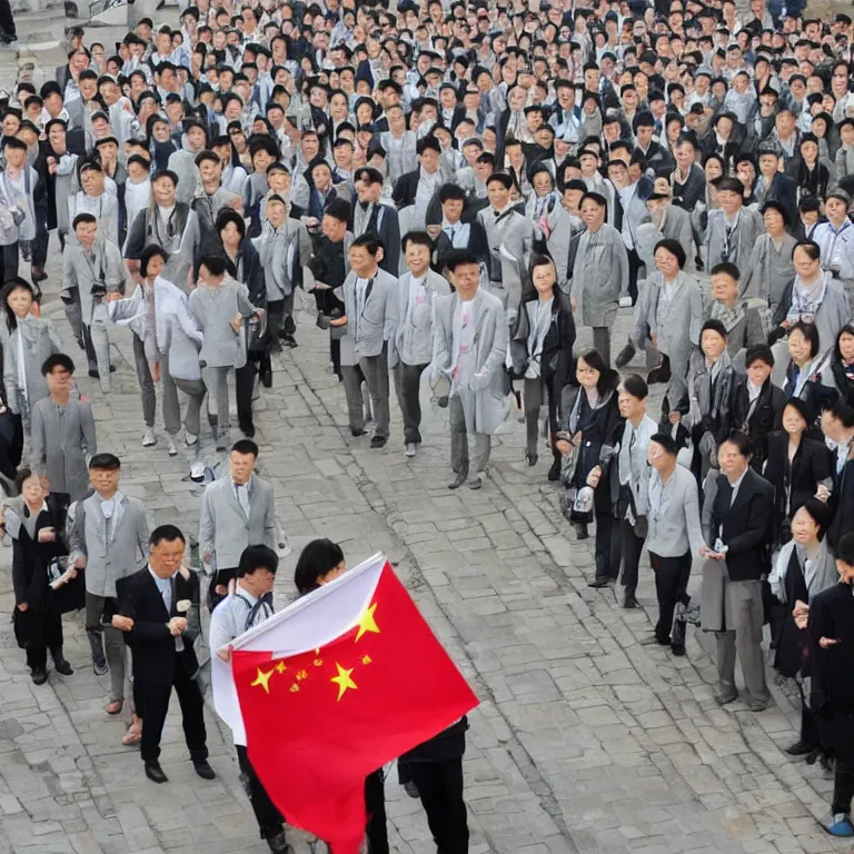 Image similar to chinese emissaries paying tribute to the city of gdansk