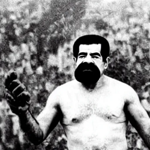 Image similar to saddam hussein as a mexican luchador
