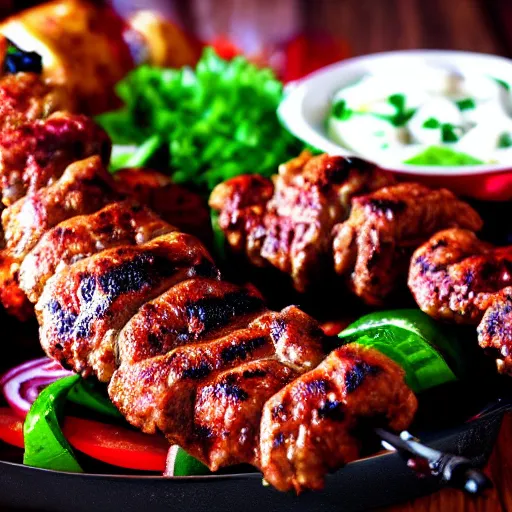 Image similar to Turkish kabab, 4k,