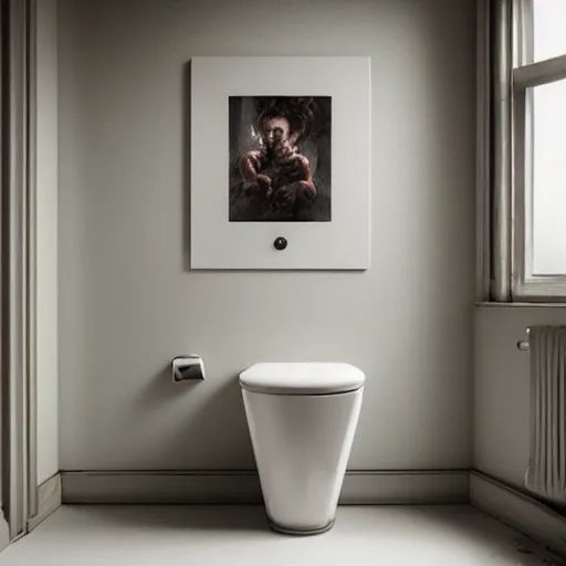 Prompt: hyperrealistic mixed media high resolution painting of a Toilet, stunning 3d render inspired art by István Sándorfi and Greg Rutkowski and Unreal Engine, perfect symmetry, dim volumetric lighting, 8k octane beautifully detailed render, post-processing, extremely hyper-detailed, intricate, epic composition, highly detailed attributes, highly detailed atmosphere, cinematic lighting, masterpiece, trending on artstation, very very detailed, masterpiece, stunning, flawless structure, lifelike texture, perfection,
