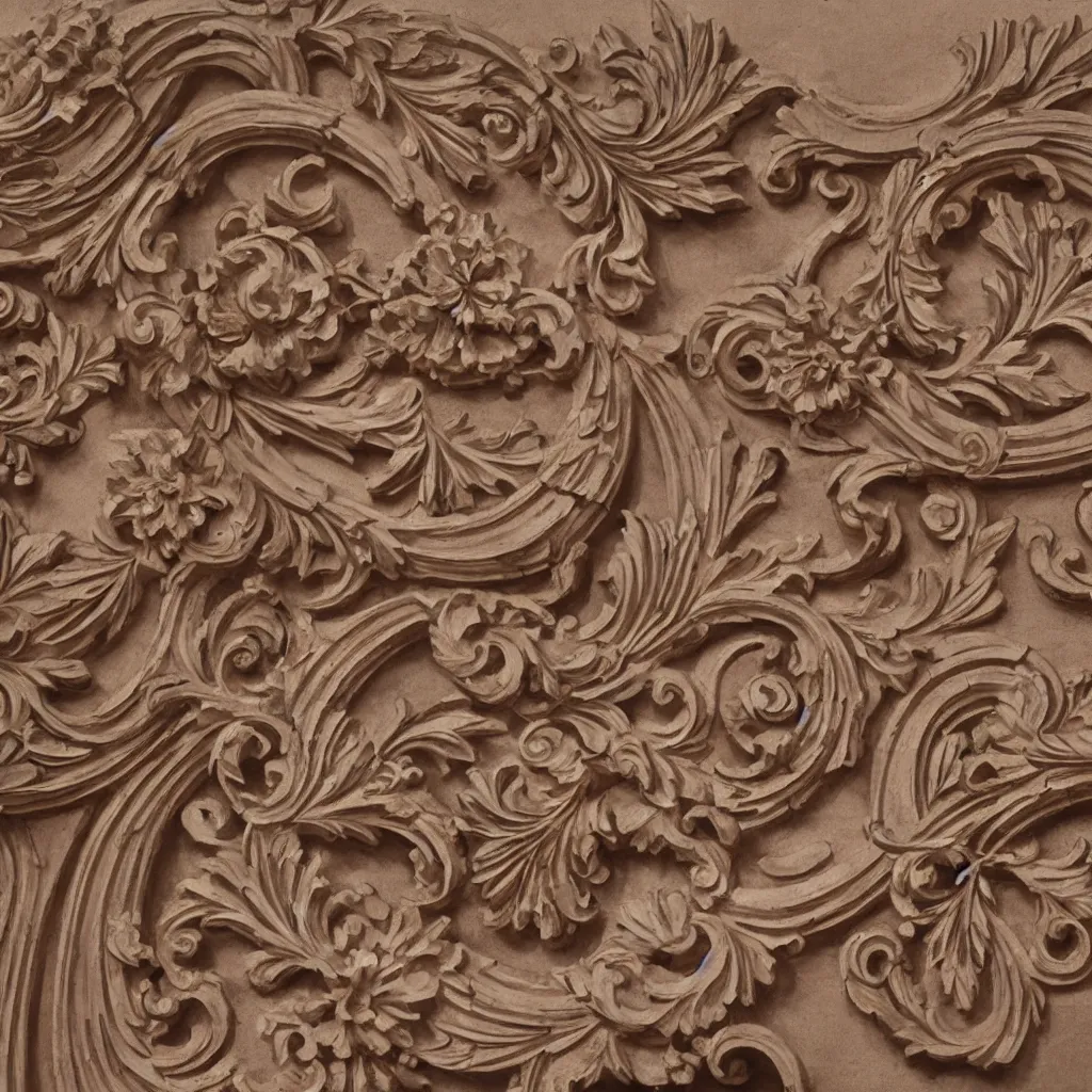 Prompt: a beautiful and masterful engraving decorative ornamental emblem, acanthus, floral, acroteria, arabesque, bead and reel, beams, bocage, cartouche, caulicoli, dentils, eagle, encarpus, rendered in octane