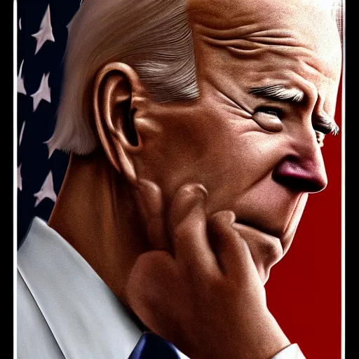 Image similar to joe biden crying, dramatic lighting, cinematic, establishing shot, extremly high detail, photorealistic, cinematic lighting, artstation, style by James Gurney