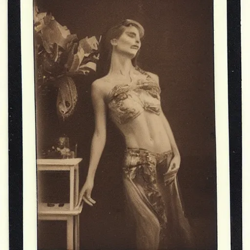 Prompt: polaroid by mucha