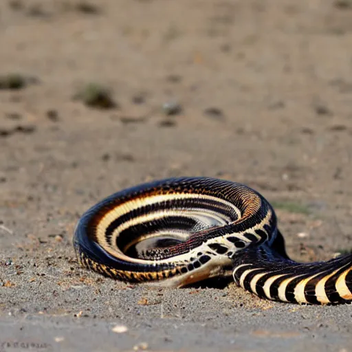 Prompt: a spiraled cobra getting ready to strike