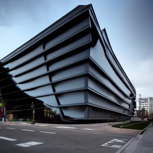 Image similar to a modern building that looks like darth vader