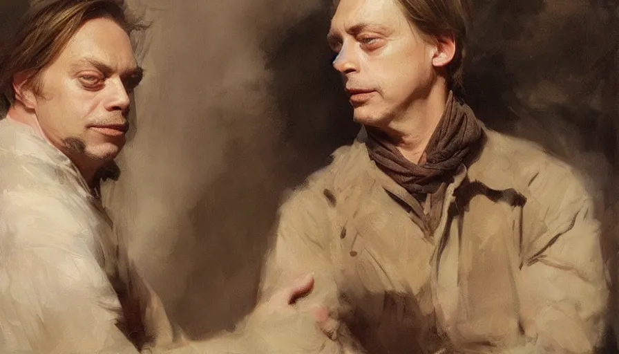 Image similar to beautiful portrait of anthropomorphic loaf of bread steve buscemi, art by anders zorn, wonderful masterpiece by greg rutkowski, beautiful cinematic light, american romanticism thomas lawrence, greg rutkowski