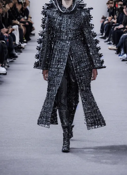 Prompt: hyperrealistic and heavy detailed balenciaga runway show of hellraiser, leica sl 2 5 0 mm, vivid color, high quality, high textured, real life
