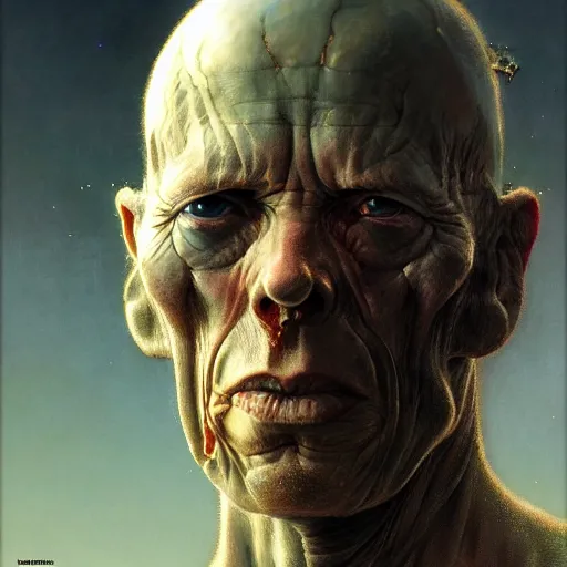 Prompt: a hyper - realistic character concept art portrait of an antimatter being, depth of field background, artstation, award - winning realistic sci - fi concept art by jim burns and greg rutkowski, beksinski, a realism masterpiece, flesh - tone color palette, james gilleard, bruegel, alphonse mucha, and yoshitaka amano.