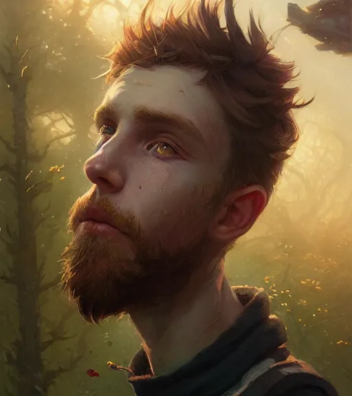 Image similar to highly detailed portrait of cooper kupp, unreal engine, fantasy art by greg rutkowski, loish, rhads, ferdinand knab, makoto shinkai and lois van baarle, ilya kuvshinov, rossdraws, tom bagshaw, global illumination, radiant light, detailed and intricate environment