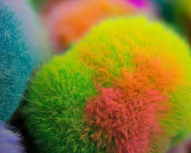 Prompt: fuzzy plant, colorful, Alex Kiesling, Kamwei Fong, Endre Penovác