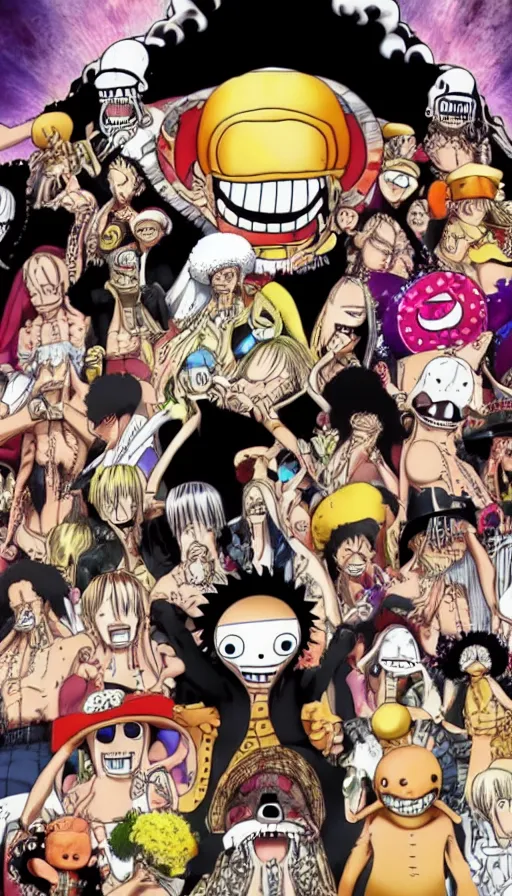 Image similar to The end of an organism, from One piece