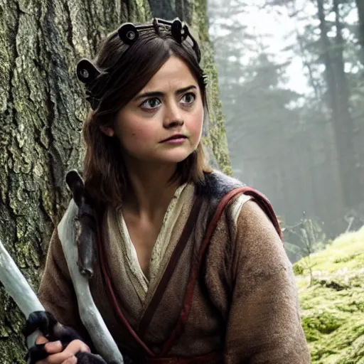 Image similar to jenna coleman as princess mononoke