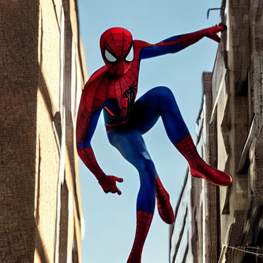Image similar to Aaron Paul as Spiderman, cinematic lighting, hyper realistic,
