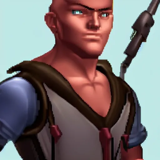 Image similar to PSX JRPG Character Portrait of GI Joe Destro