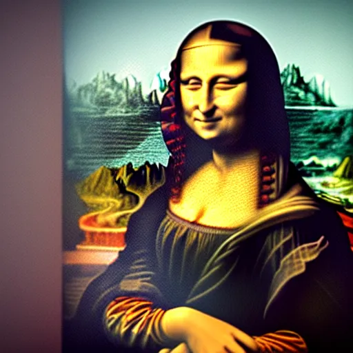 Image similar to mona lisa, octane render