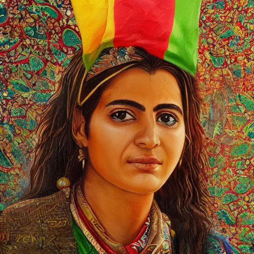 Prompt: Kurdish translator, award winning painting, incredibly detailed, extremely detailed, trending on artstation, extremely hyperealistic, 8k hd