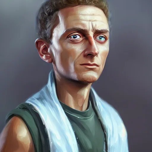 Image similar to morty as a human, highly detailed portrait, digital painting, artstation, concept art, smooth, sharp foccus ilustration, artstation hq