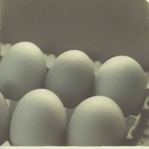 Image similar to polaroid image of cats hatching from eggs