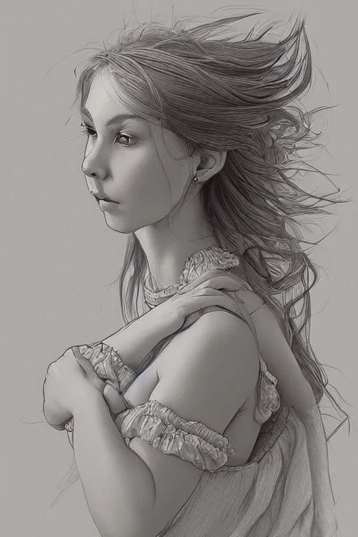 Image similar to beautiful natural coy cottagecore peasant maiden master life drawing, intricate, elegant, highly detailed, digital painting, artstation, concept art, smooth, sharp focus, illustration, art artgerm