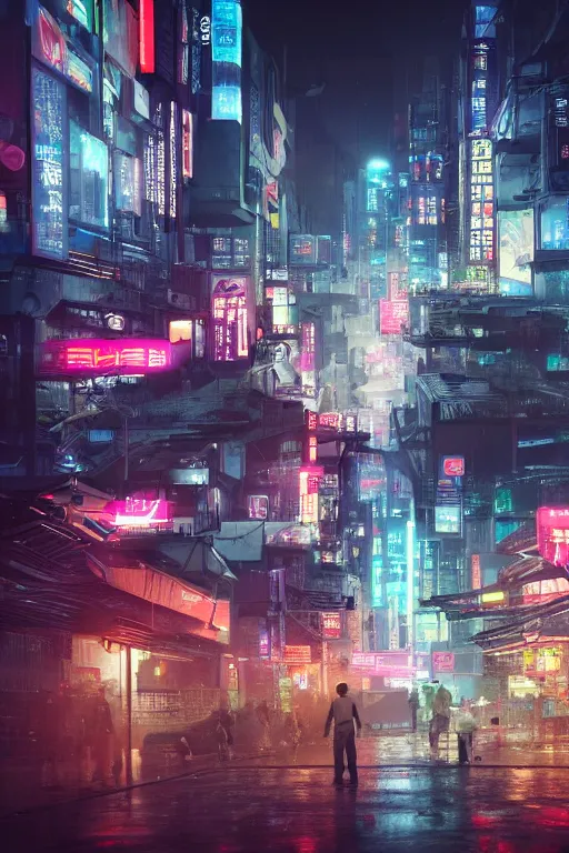 Prompt: GTR XU1, Futuristic Asian city at night with rain, Cyberpunk style, Neon lights, Matte painting, cinematic lighting, corona render, smoke, light rays, 8k