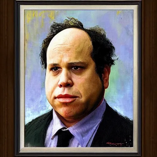 Prompt: danny davito frank reynolds movie actor photograph, portrait, famous painting, by ilya repin