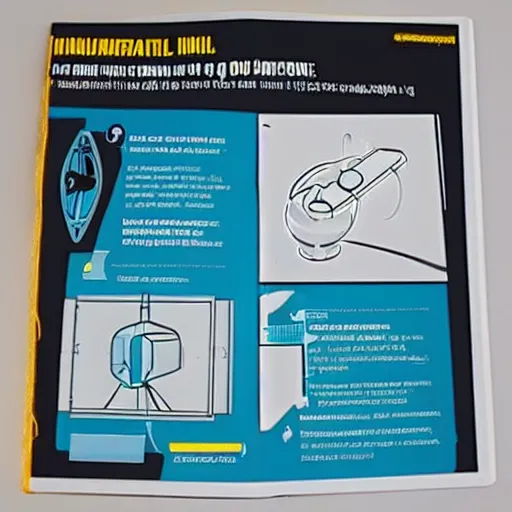 Image similar to instruction manual for building a portal gun. detailed instructions. instruction manual.