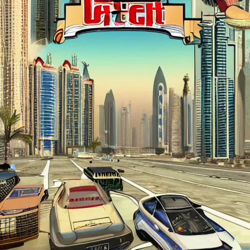 Prompt: gta : dubai by francis bacon