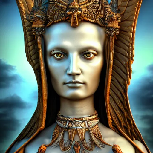 Image similar to perfectly - centered close - up portrait - photograph of goddess of death, cgi, anisotropic filtering, high definition textures, 4 kuhdtv, 8 k resolution, 1 6 k, 3 2 k, meticulous details, maximalist, rendered in blender, by anne stokes