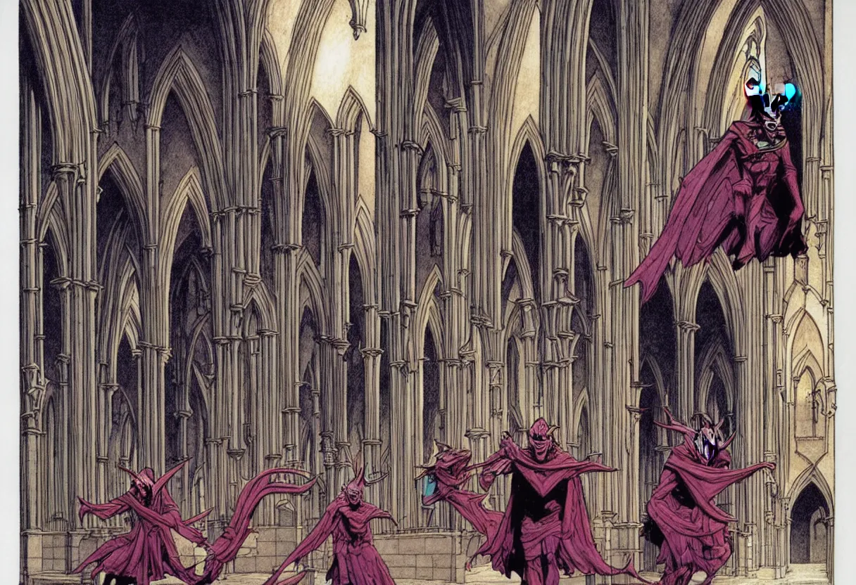 Image similar to devils in the cathedral by moebius