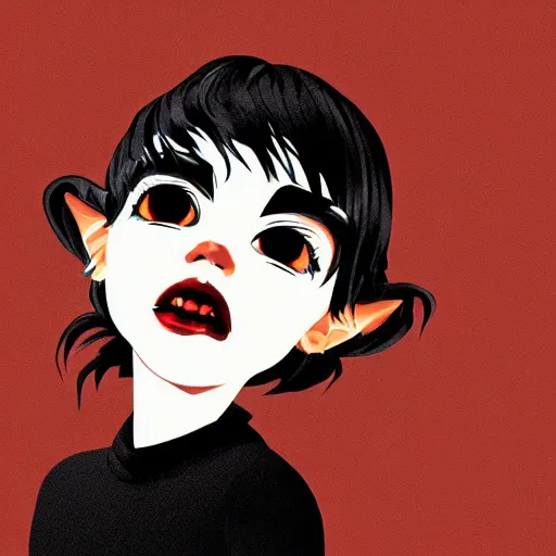 Image similar to a goblin, cartoon, illustration, vector art, artwork by ilya kuvshinov, white background