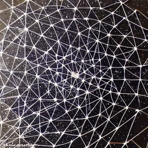Prompt: Liminal space in outer space, (((string art)))