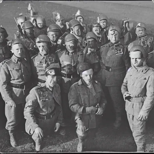Prompt: world war 2 portrait photo, full body, of a single warhammer 4 0 k space marine posing with troops at bastogne, rosenthal, baltermants, kerlee, vaccaro