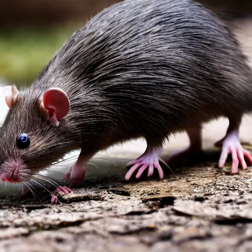 Prompt: 8 k uhd rats man, half, cursed, sewer, animals, bizzare, weird, endangered, highly details content