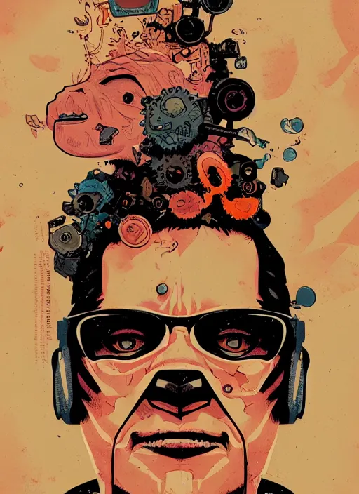 Prompt: delirium face portrait by petros afshar, tom whalen, laurie greasley, war face by greg rutkowski and tom bagshaw