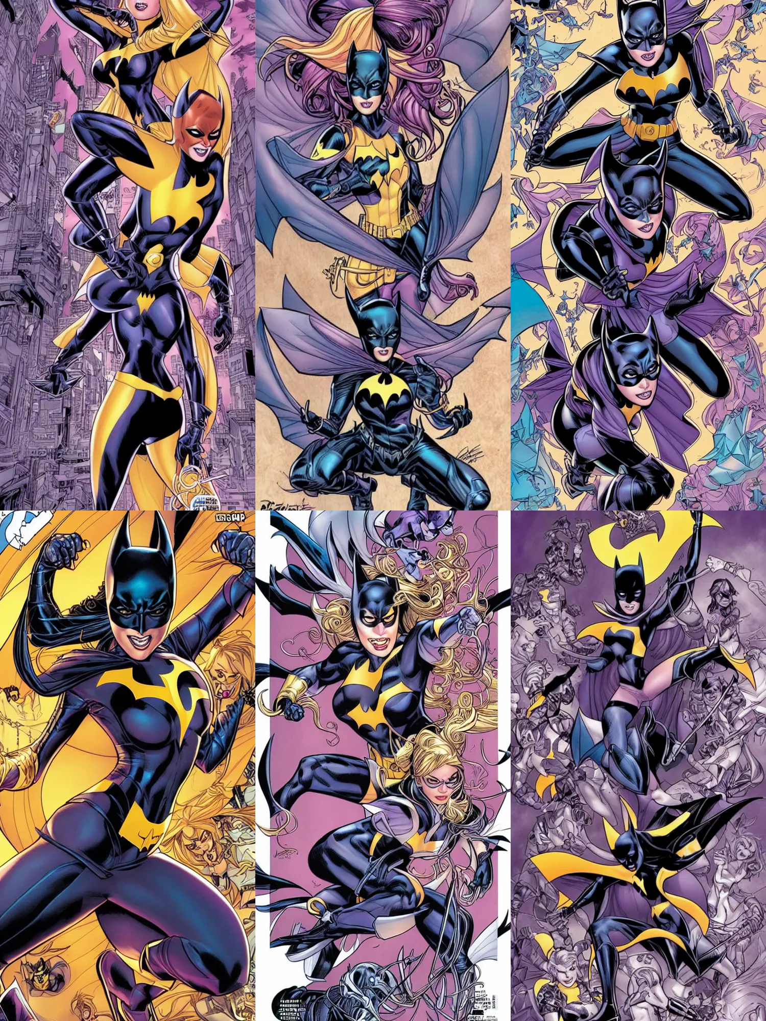 Prompt: batgirl cover art by j. scott campbell