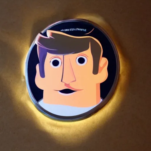 Image similar to photo of [ a single salted french fry chip ] shaped like that looks like stephen fry as a pixar character hybrid intercross mix cinematic lighting