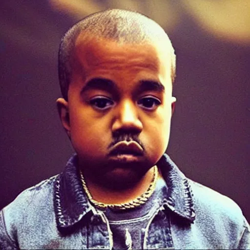 Prompt: “ kanye west as a tiny little man that is so small and cute ”