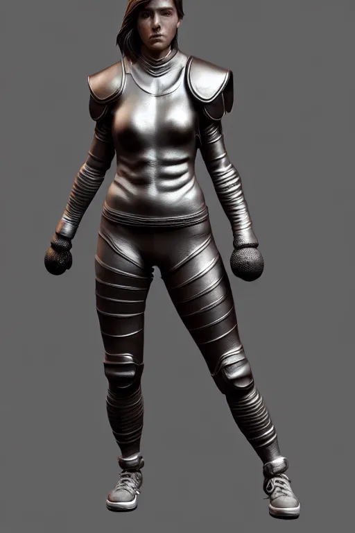 Prompt: a highly detailed zbrush sculpt of athletic girl in light leather armor, high contrast, cinematic light, featured on artstation, octane render, path tracing, sharp focus, 4 k