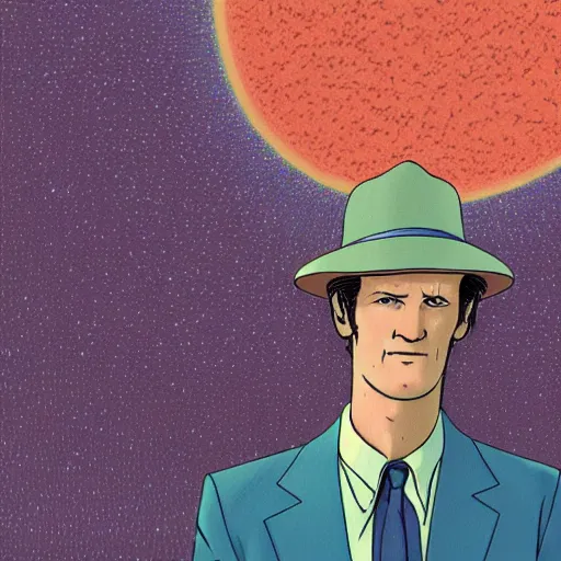 Prompt: matt smith retro minimalist portrait moebius starwatcher comic by jean giraud, 8 k