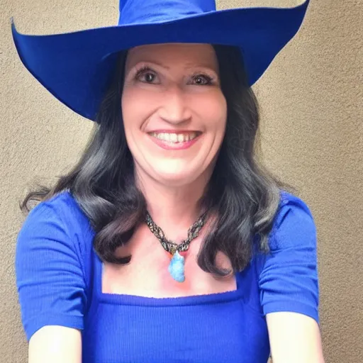 Image similar to Wholesome Wicked Witch of the West posing from LinkedIn profile picture, professional headshot