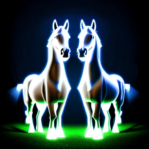 Image similar to two chess horses staring at each other ultra realistic, lens flare, atmosphere, glow, detailed, intricate, full of colour, cinematic lighting, trending on artstation, 4 k, hyperrealistic, focused, extreme details, unreal engine 5, cinematic, masterpiece, ultra realistic, hyper realistic, highly detailed, sharp focus, digital art