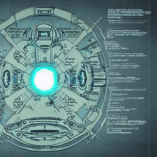 Image similar to blueprint of secret alien technology