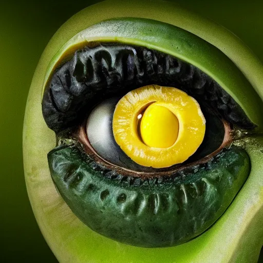 Prompt: a banana with an eye