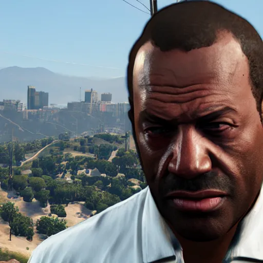 Prompt: high the pain harold in gta 5, unreal engine 5 detail, by gta 5