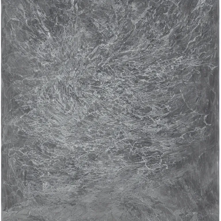 Prompt: Artwork called 'Scratch' by Hideaki Yamanobe, a contemporary Japanese abstract painter, best known for creating pallid, monochromatic works that employ light brushwork and composition to evoke veiled spaces. He has also been known to incorporate unusual media like sand into his works.