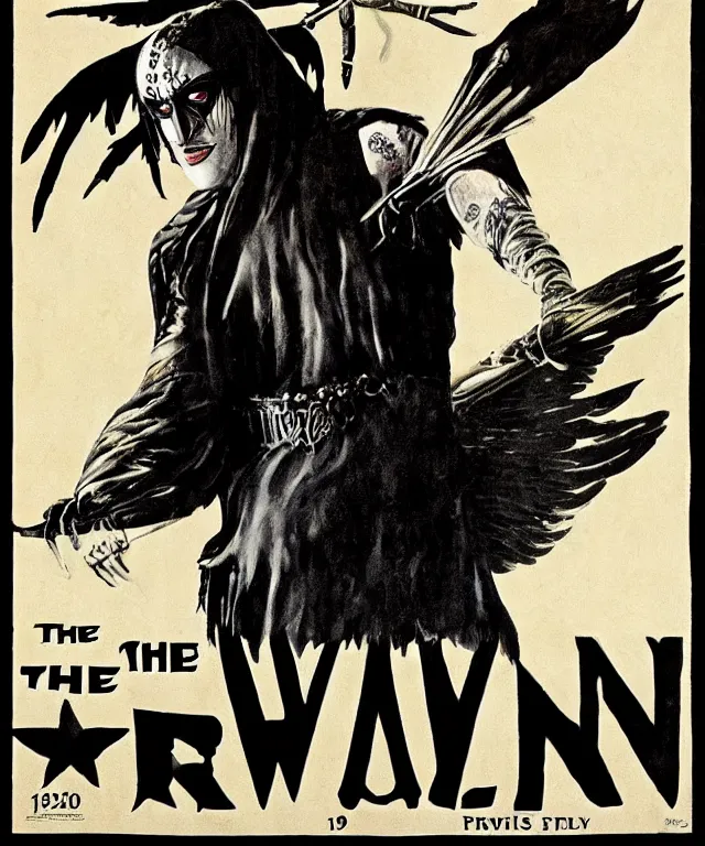 Image similar to the crow as sandman, 1 9 2 0 movie poster
